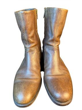 Cole Haan Men’s Brown Leather Mid Calf Side Zip Boots Size 8.5 M